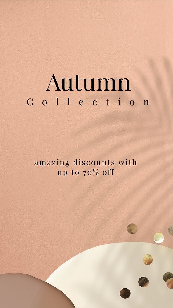 Autumn collection Facebook story template, feminine editable design