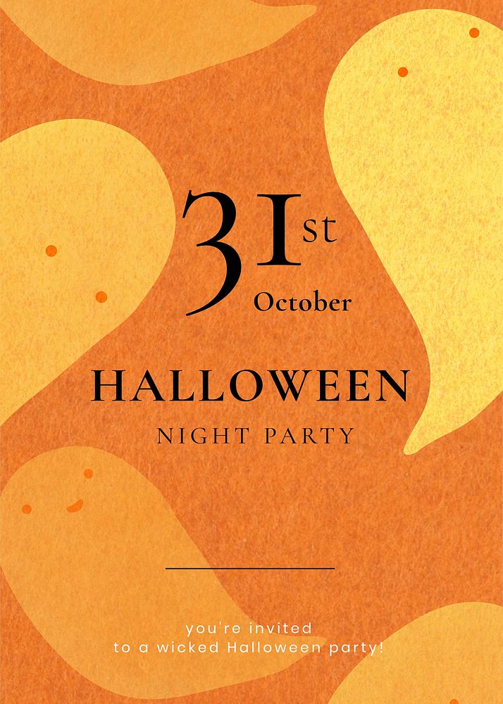 Halloween invitation card template  design
