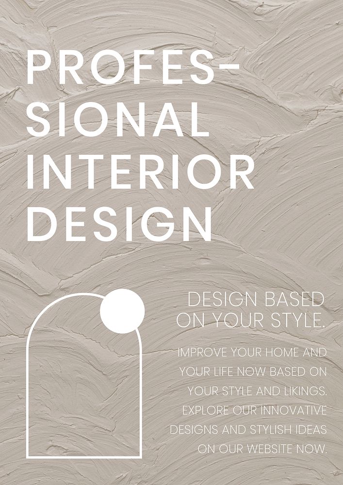 Professional interior design poster template