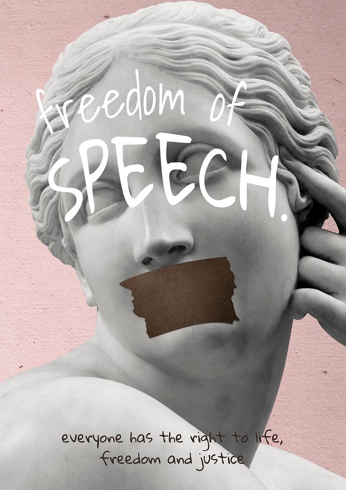 Freedom of speech poster template