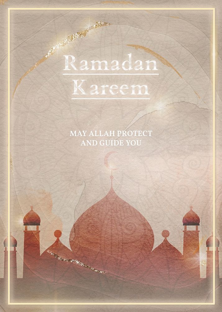 Ramadan Kareem invitation card template  design