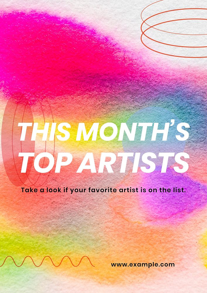 Top artists poster template