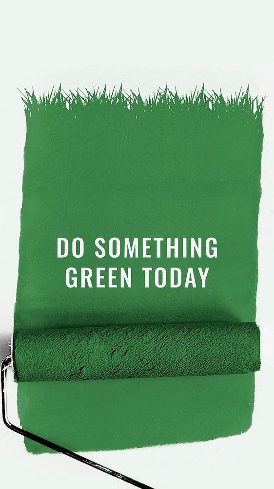Go green Instagram story template, editable design