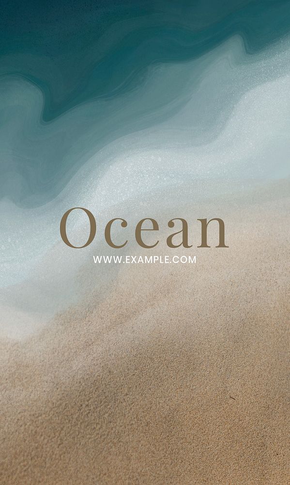 Watercolor ocean business card template, dark aesthetic branding with  text