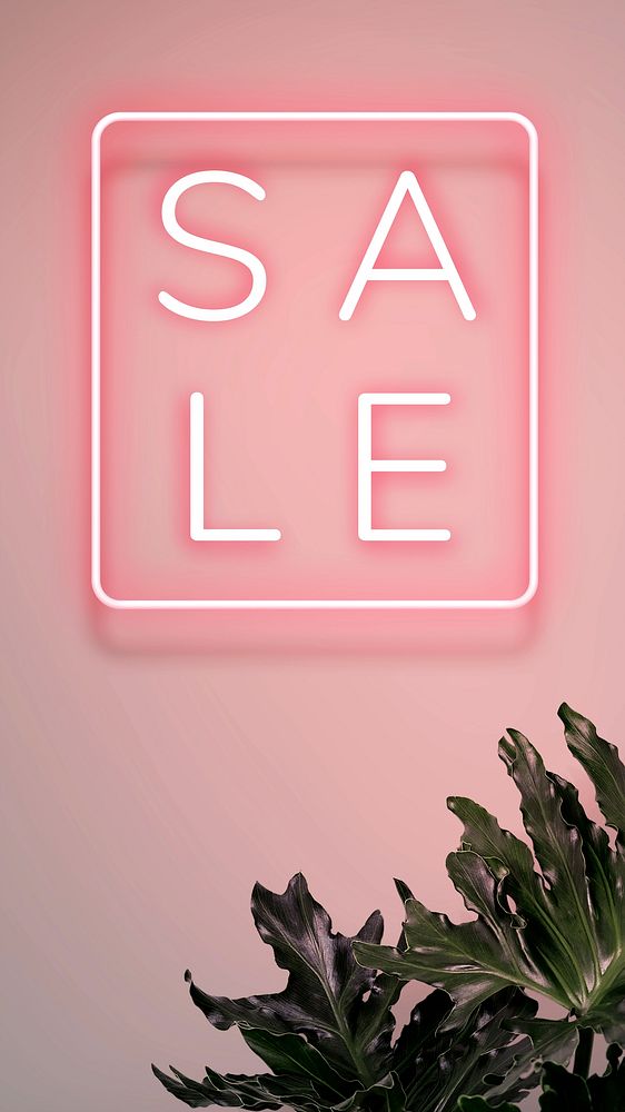 Neon sale Instagram post template
