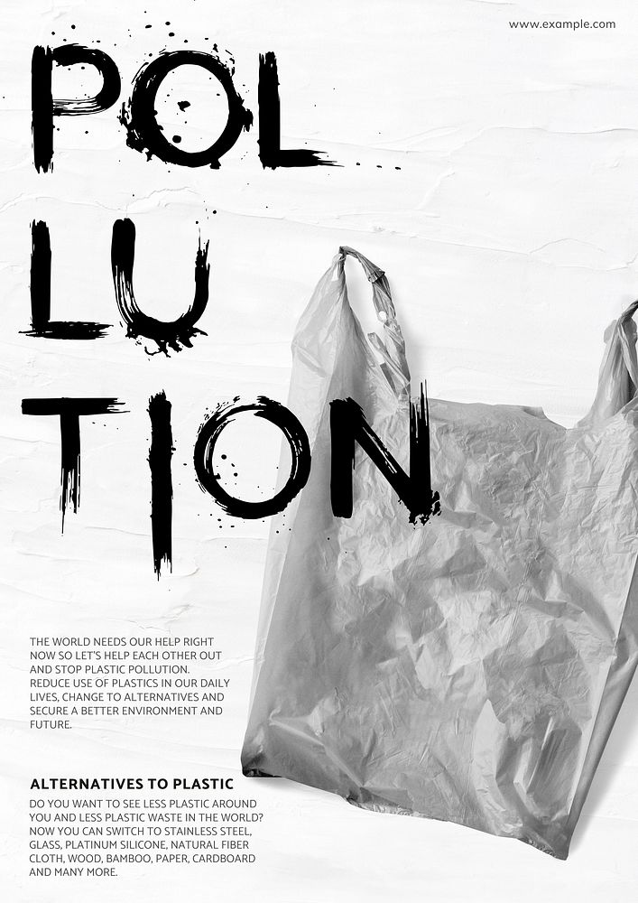 Stop pollution poster template