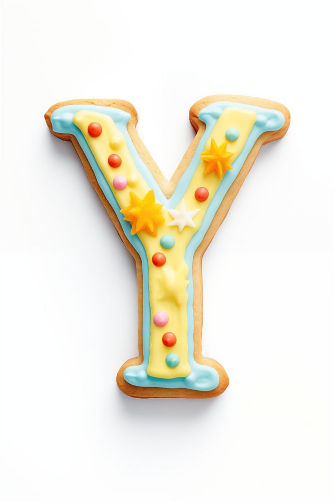 Letter Y, cookie art alphabet illustration