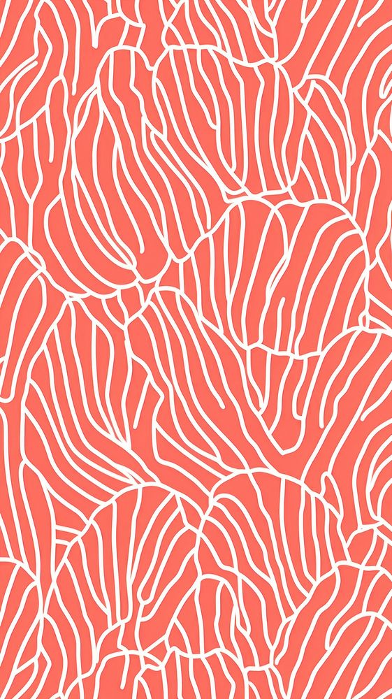 Art deco coral wallpaper pattern wildlife texture.