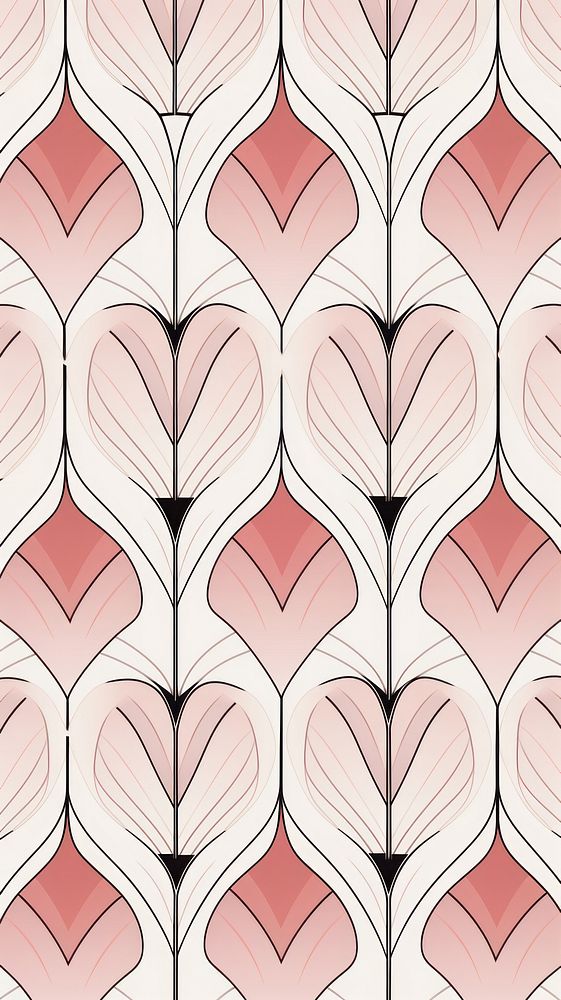 Art deco hearts wallpaper pattern chandelier graphics.