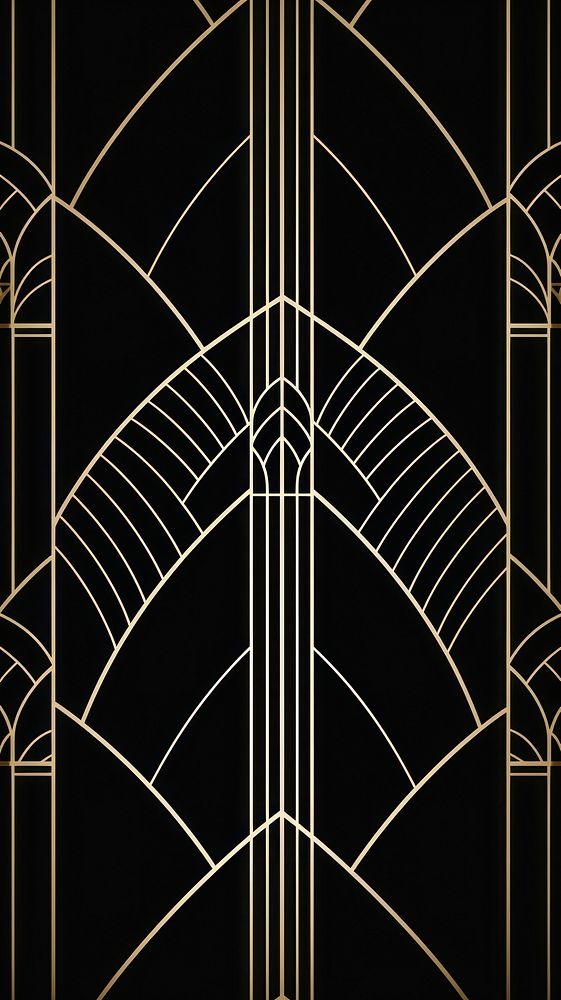 Art deco jewelry wallpaper architecture arched gate.