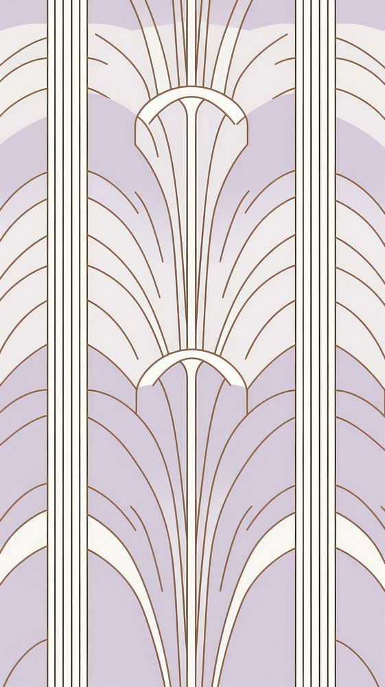 Art deco lavender wallpaper architecture pillar column.