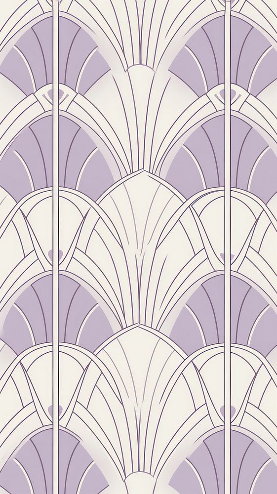 Art deco lavender wallpaper pattern architecture building.