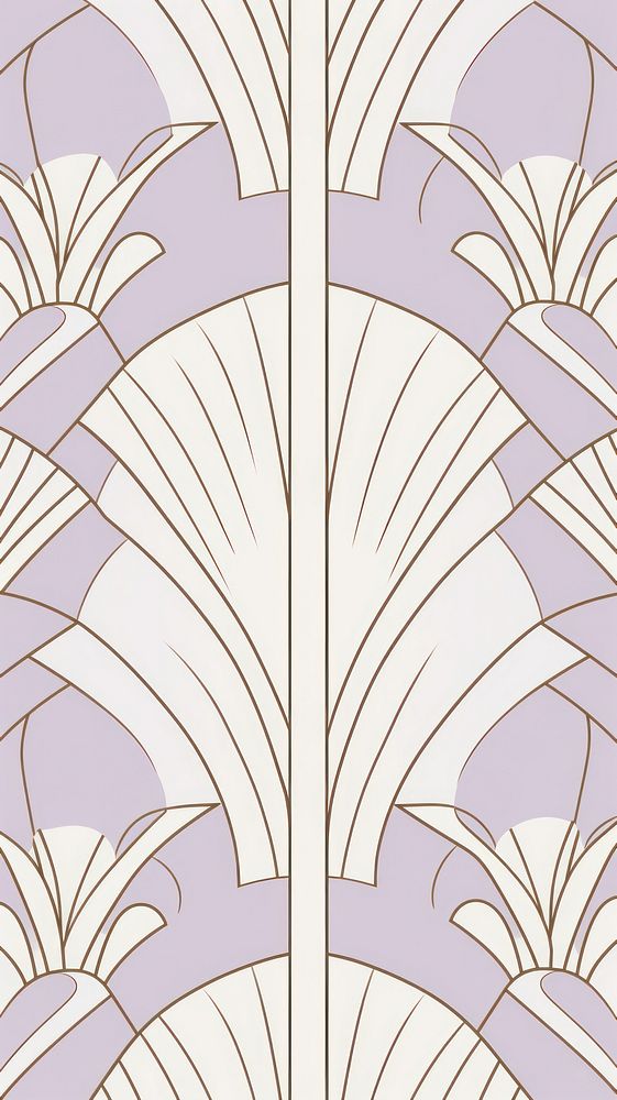 Art deco lavender wallpaper pattern chandelier graphics.