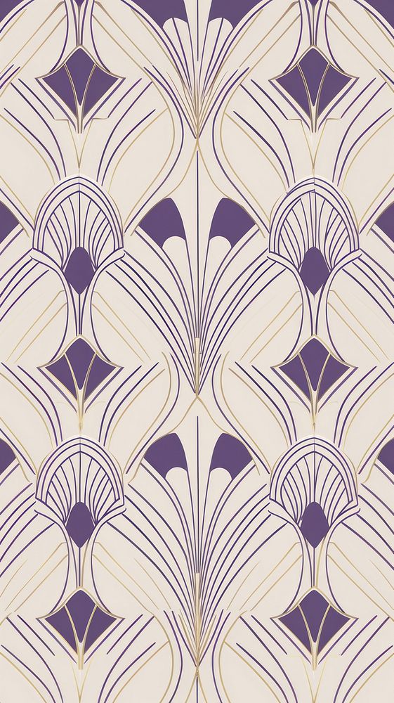 Art deco lavender wallpaper pattern graphics person.
