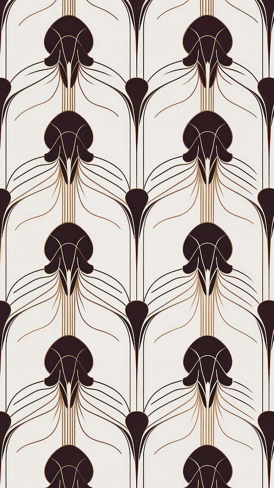 Art deco orchid wallpaper pattern graphics person.