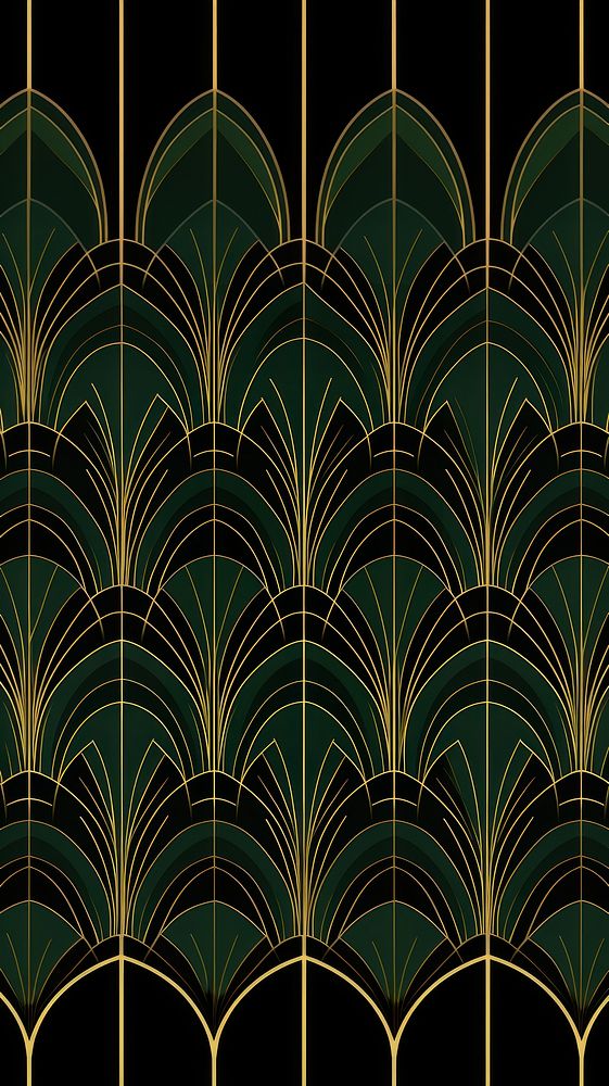 Art deco seamless wallpaper pattern graphics gate.