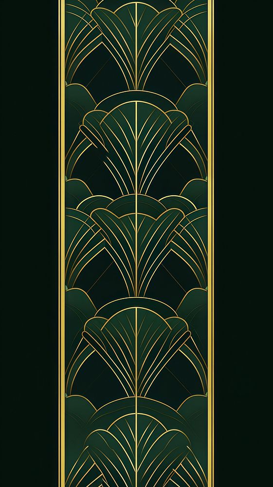 Art deco seamless wallpaper pattern door gate.