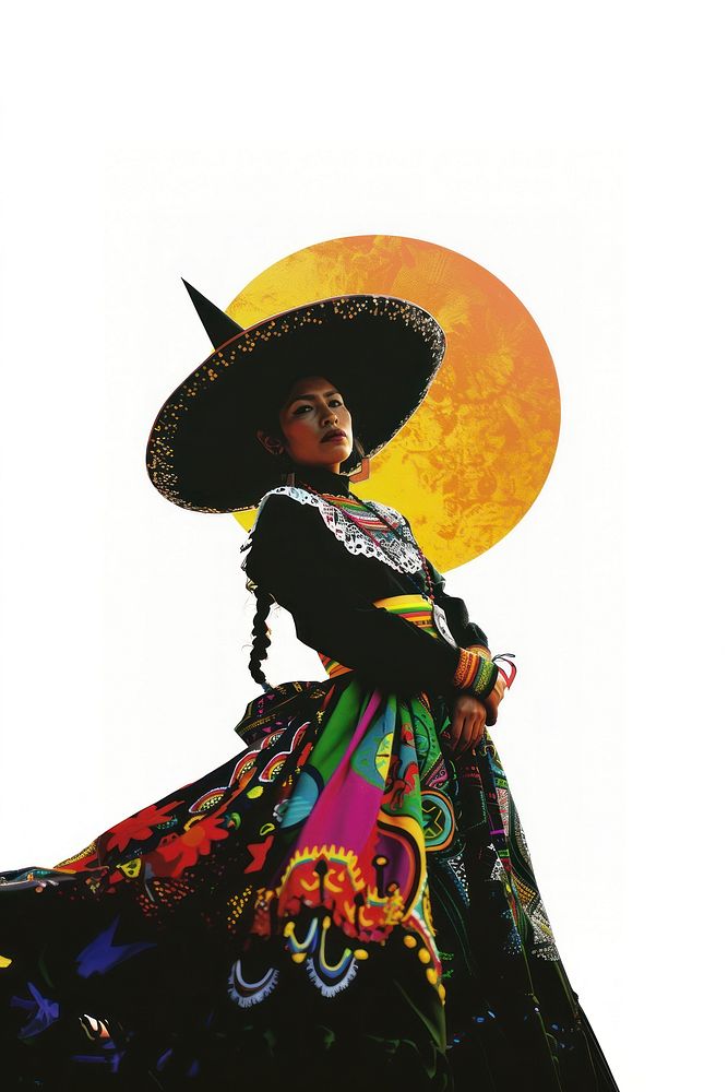 A Mexican witch costume clothing sombrero.