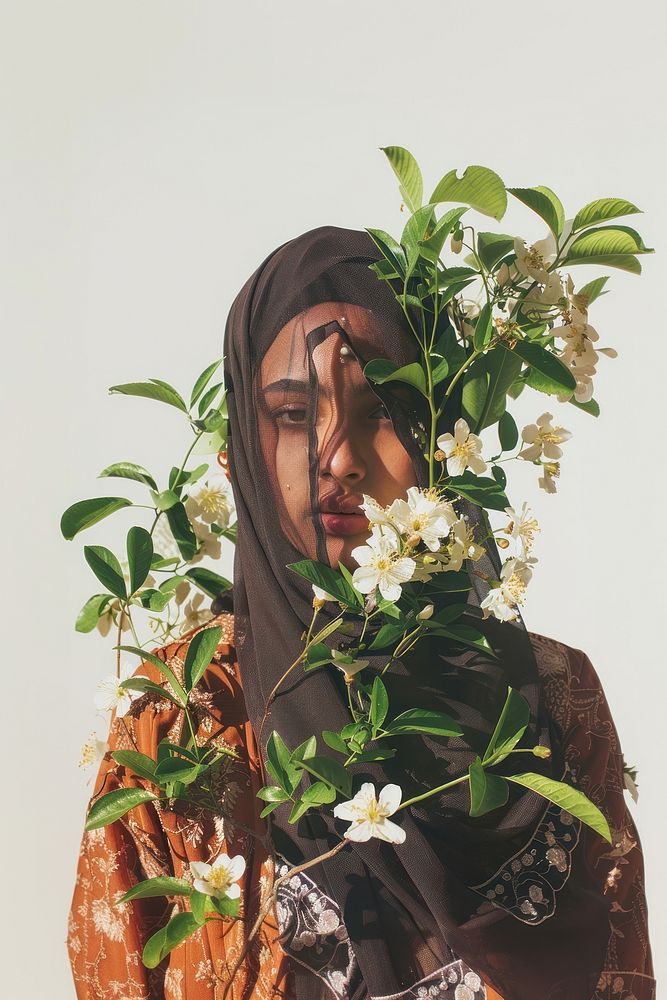 An Arabian witch flower face photography.