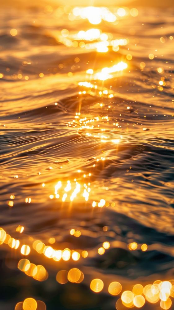 Water surface at sunset ripple light outdoors.