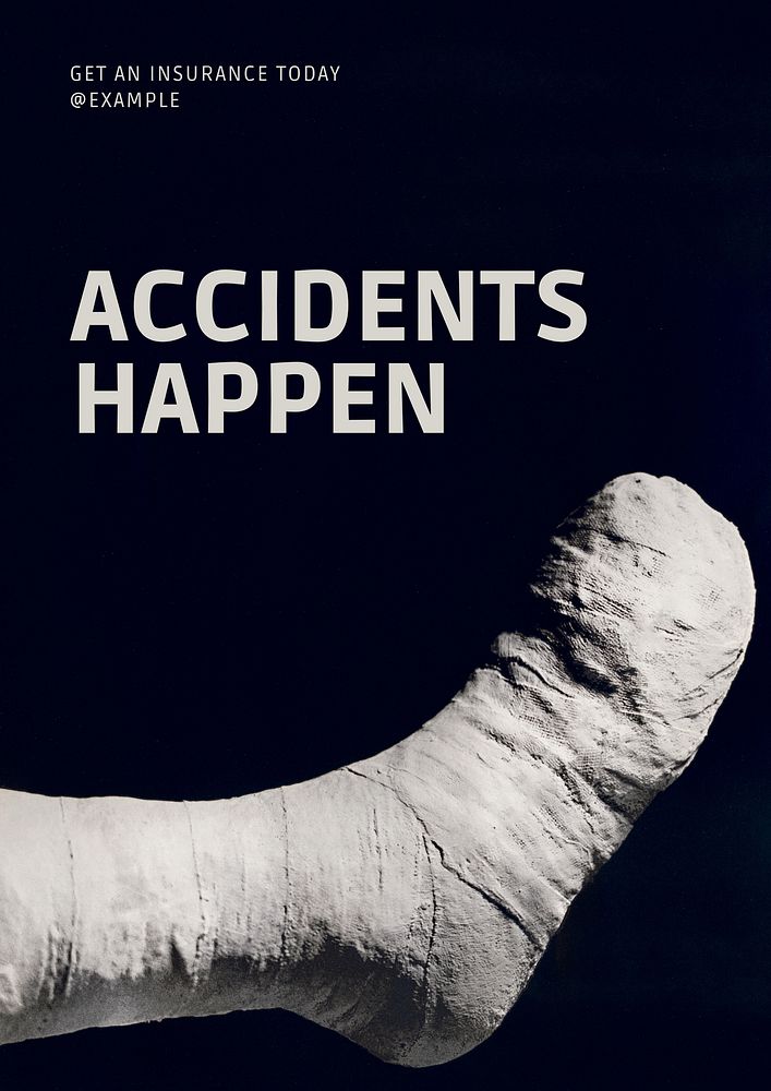 Accidents happen poster template