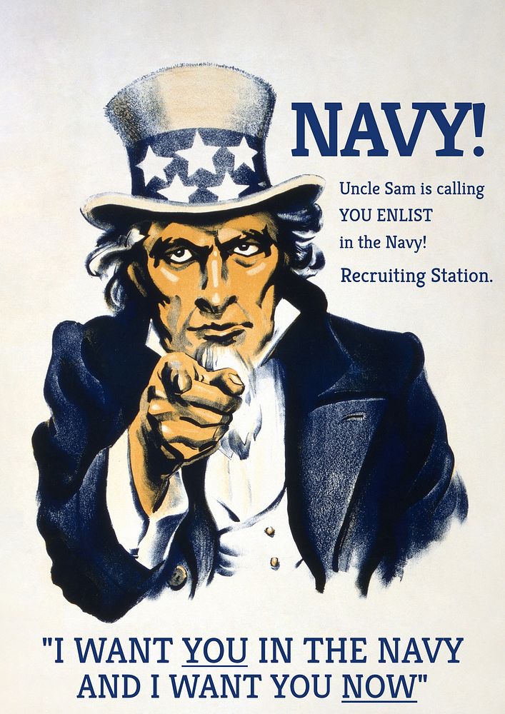 US navy recruiting poster template