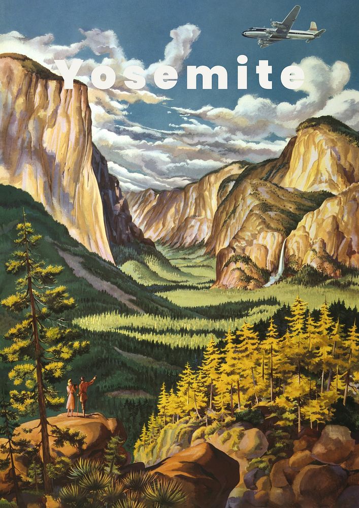 Yosemite National Park poster template
