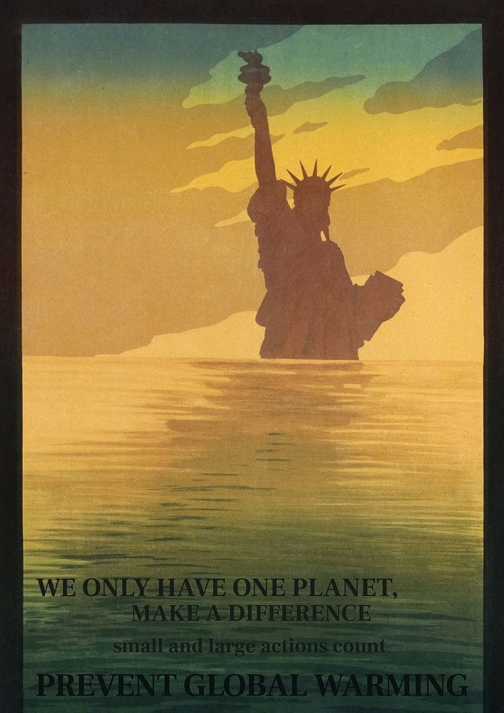 Prevent global warming poster template