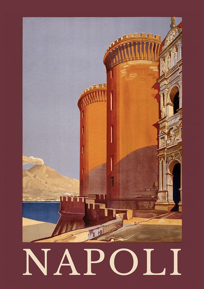 Napoli, Italy poster template