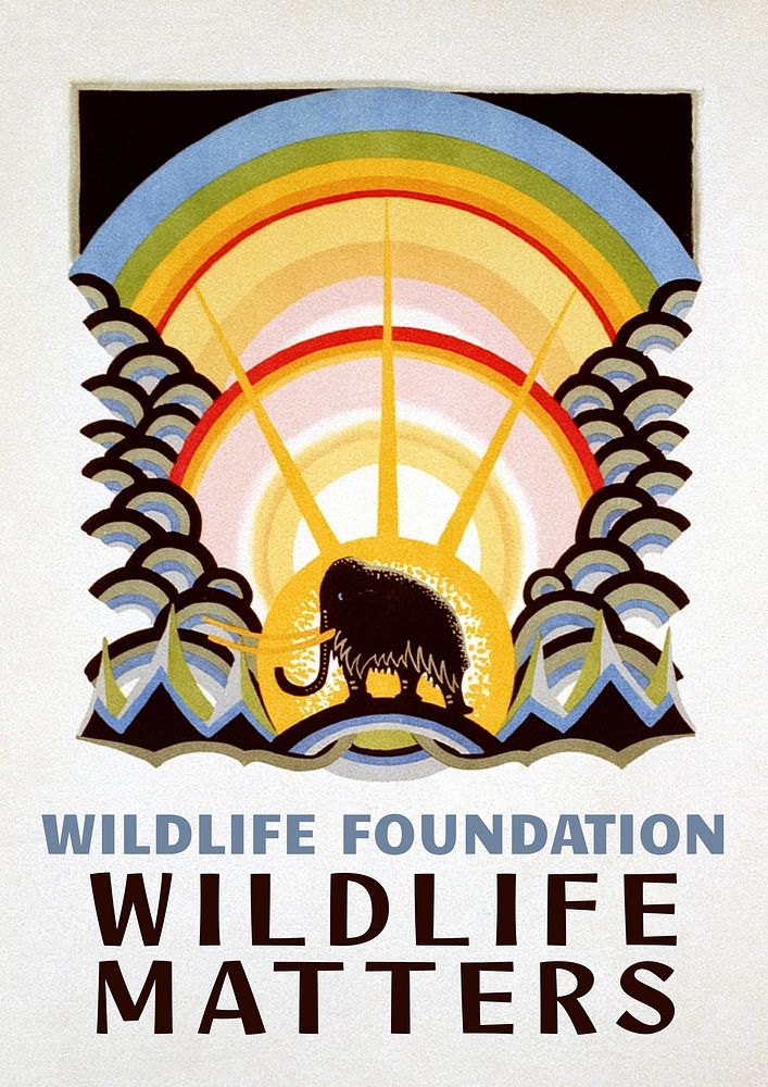 Wildlife matters poster template, animal art design