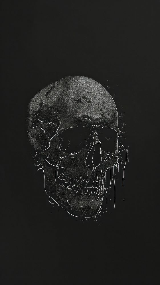 Skull person human face.