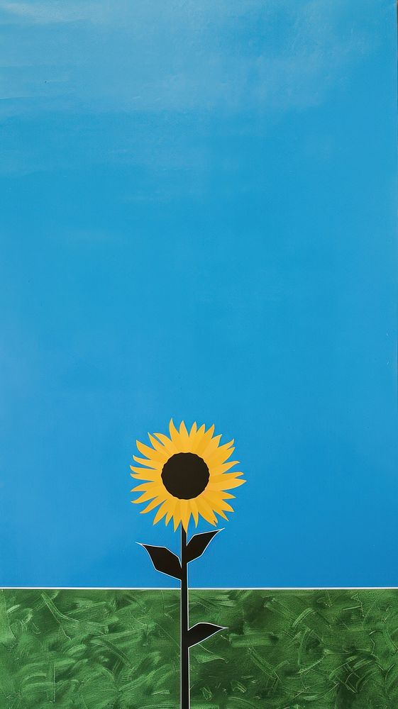 Sunflower painting blossom plant. | Free Photo Illustration - rawpixel