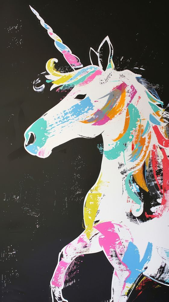 Unicorn graphics painting female.