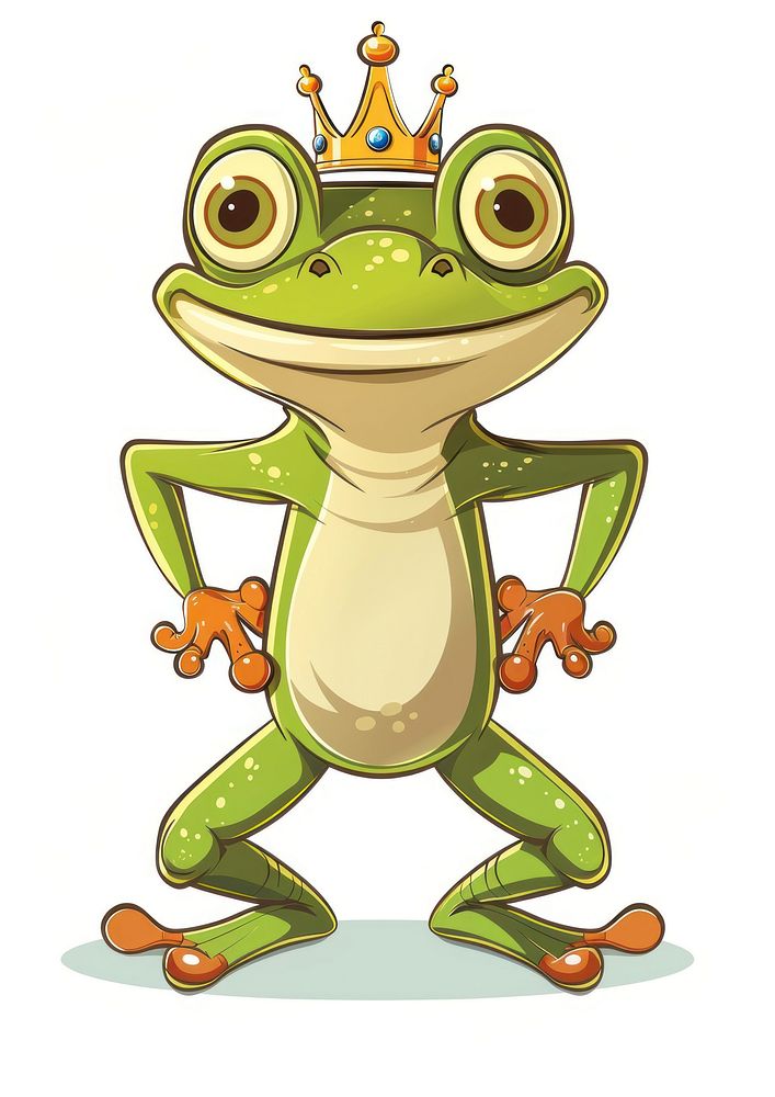 Characters Cartoon frog amphibian wildlife animal.