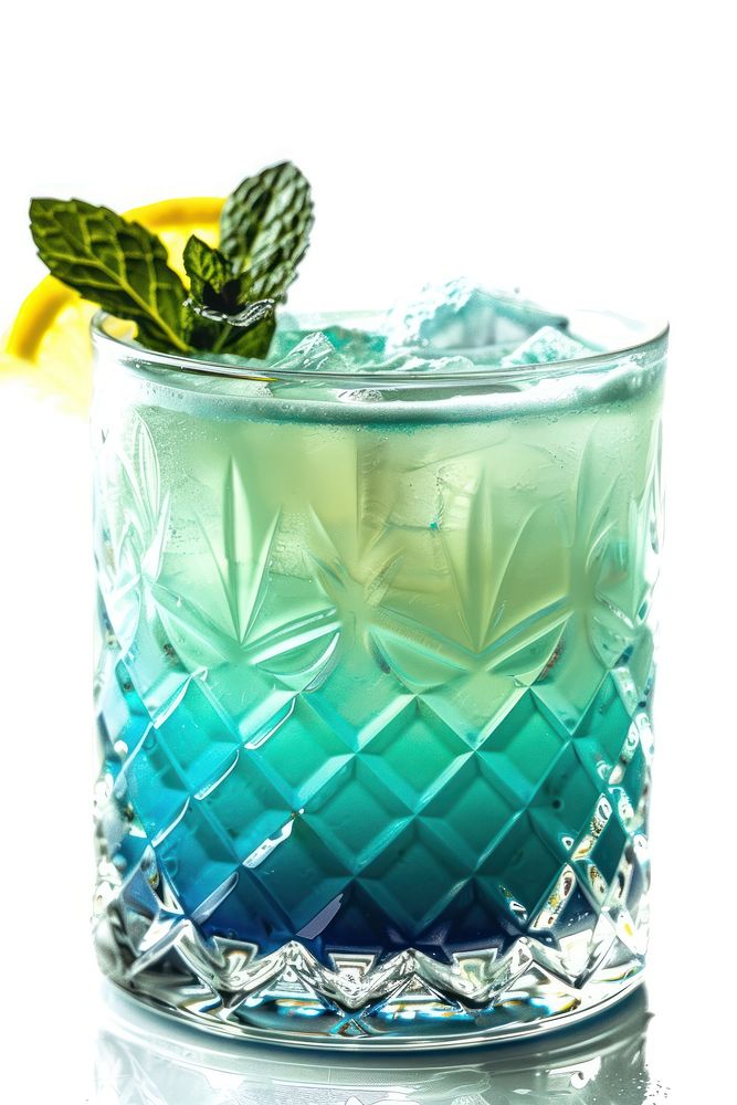 Midnight mint cocktail beverage alcohol mojito.