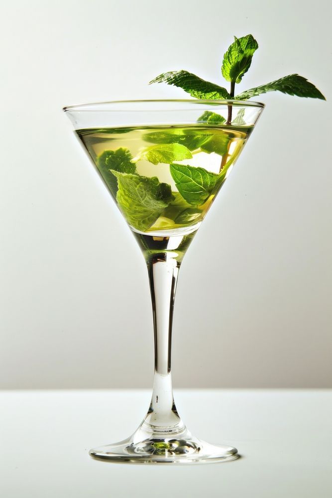 Midnight mint cocktail beverage alcohol martini.