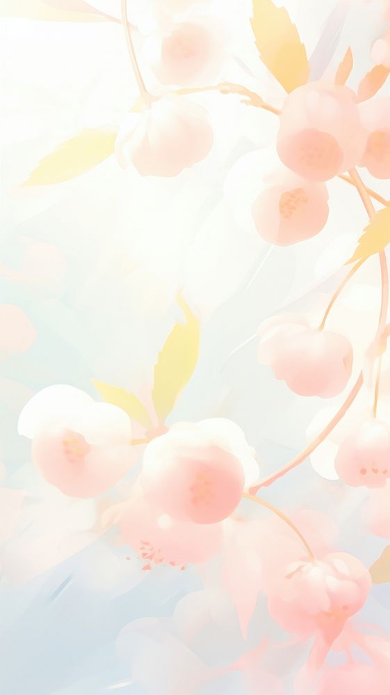 Blurred gradient Cherry graphics painting blossom.