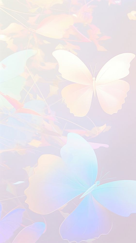 Blurred gradient Butterfly graphics outdoors blossom.