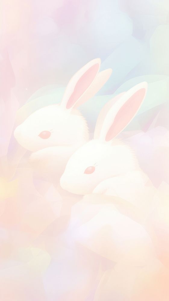 Blurred gradient Easter bunny animal mammal rabbit.