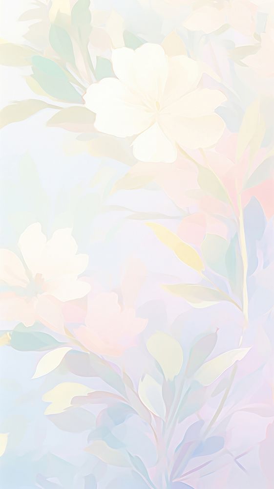 Blurred gradient Flowers graphics pattern white.
