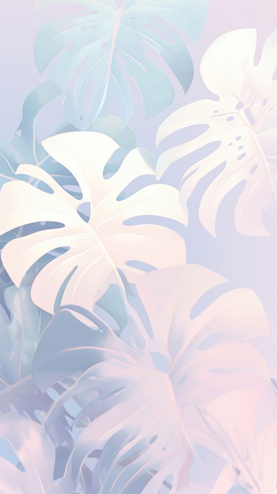 Blurred gradient Monstera graphics outdoors pattern.