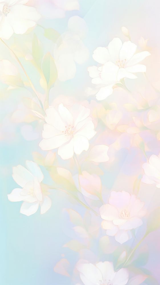 Blurred gradient Spring flowers graphics outdoors pattern.