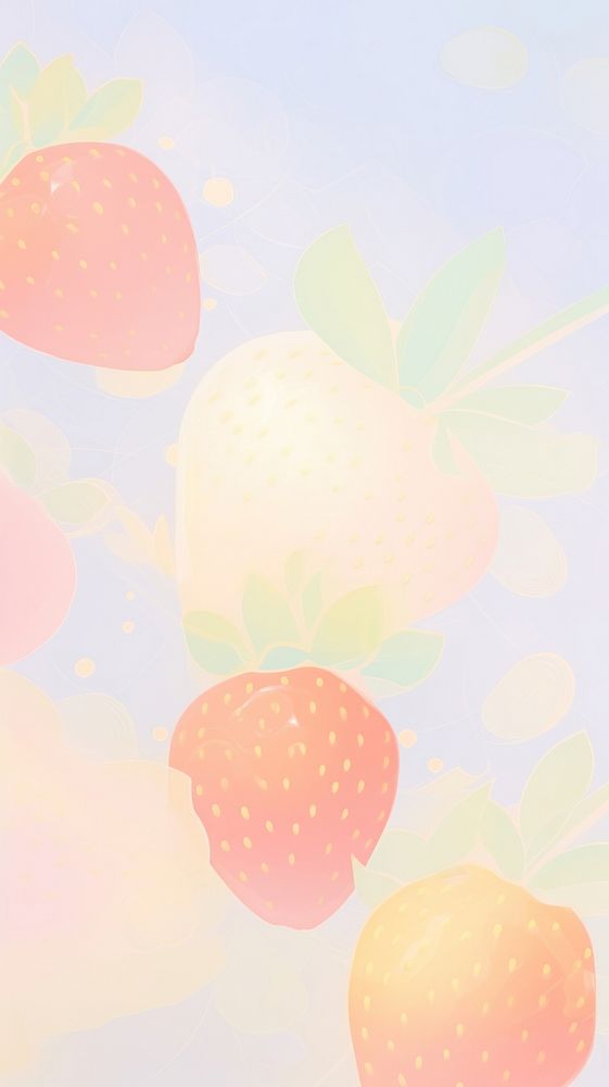 Blurred gradient Strawberry painting blossom produce.
