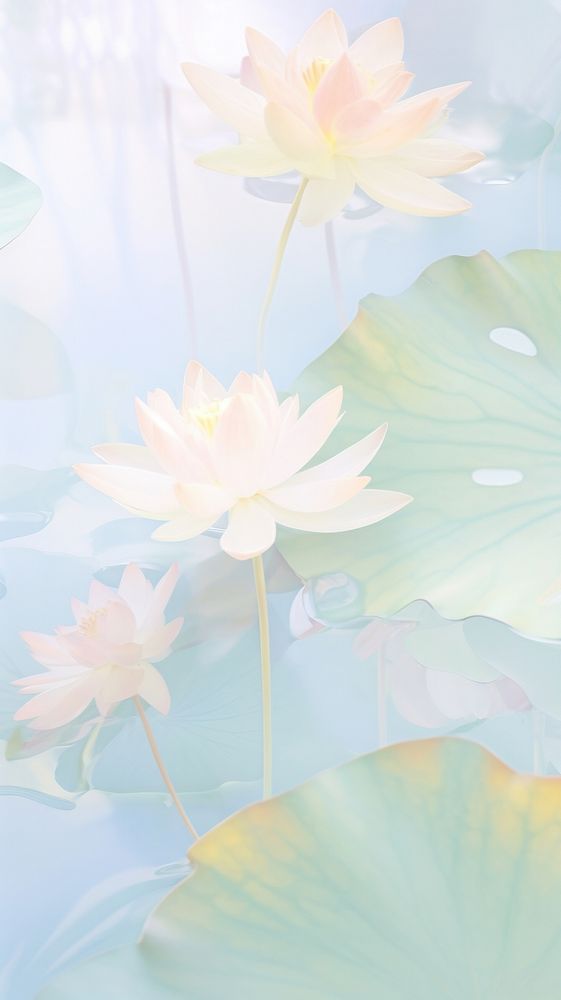 Blurred gradient Water lily blossom flower person.
