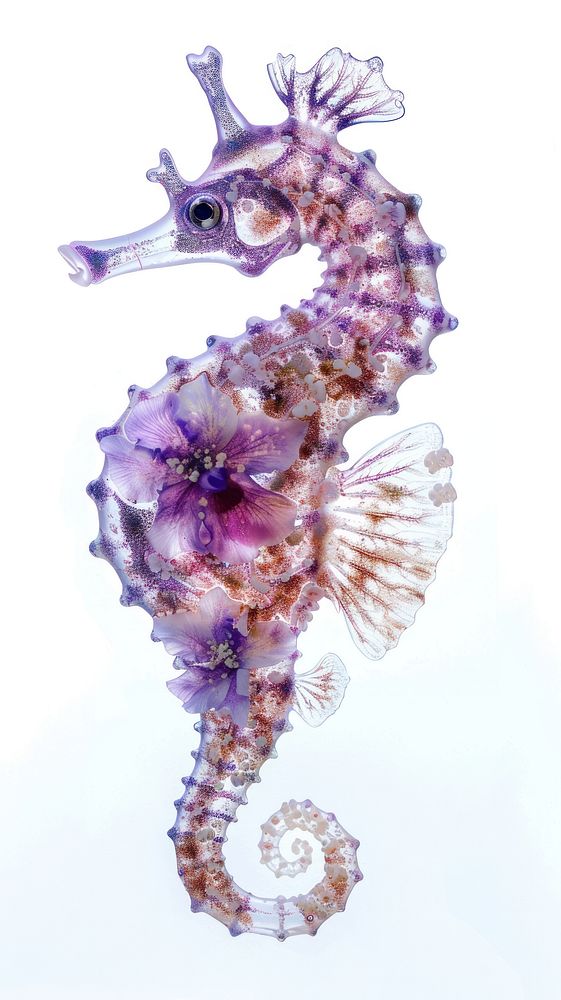 Flower resin seahorse shaped wedding animal mammal.