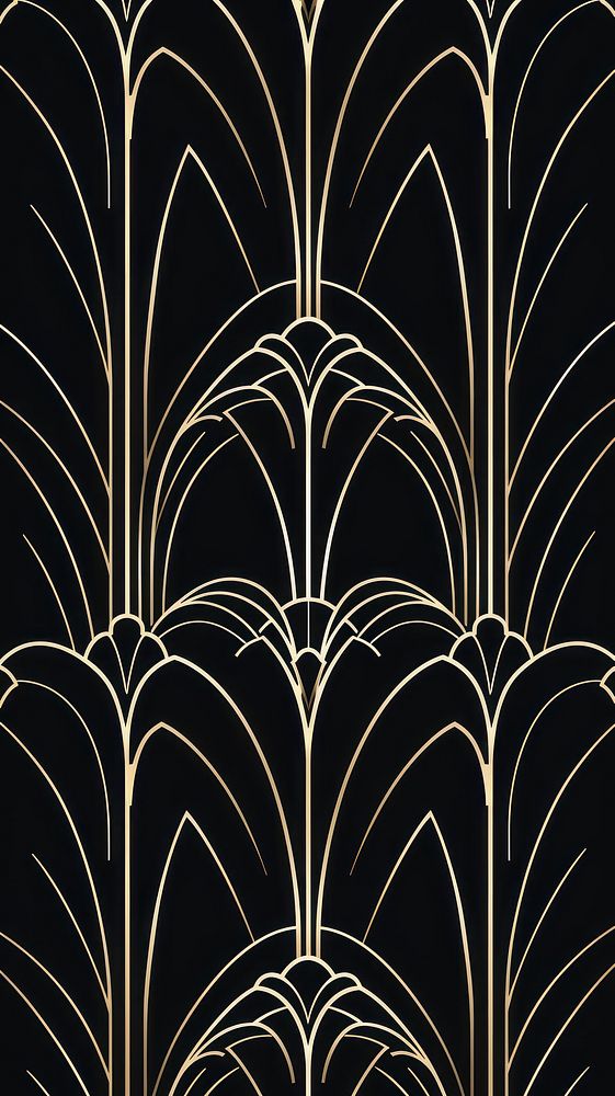 Art deco palais wallpaper pattern graphics plant.