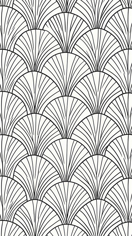 Art deco shell wallpaper pattern architecture illustrated.