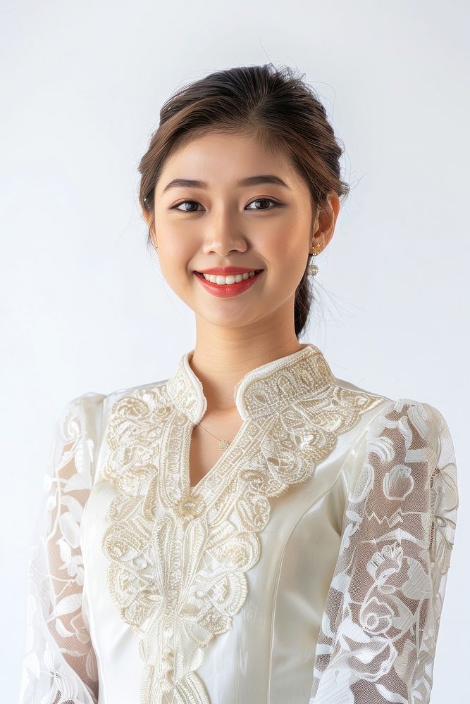 Filipino female wearing barong Tagalog outfit portrait photo photography.