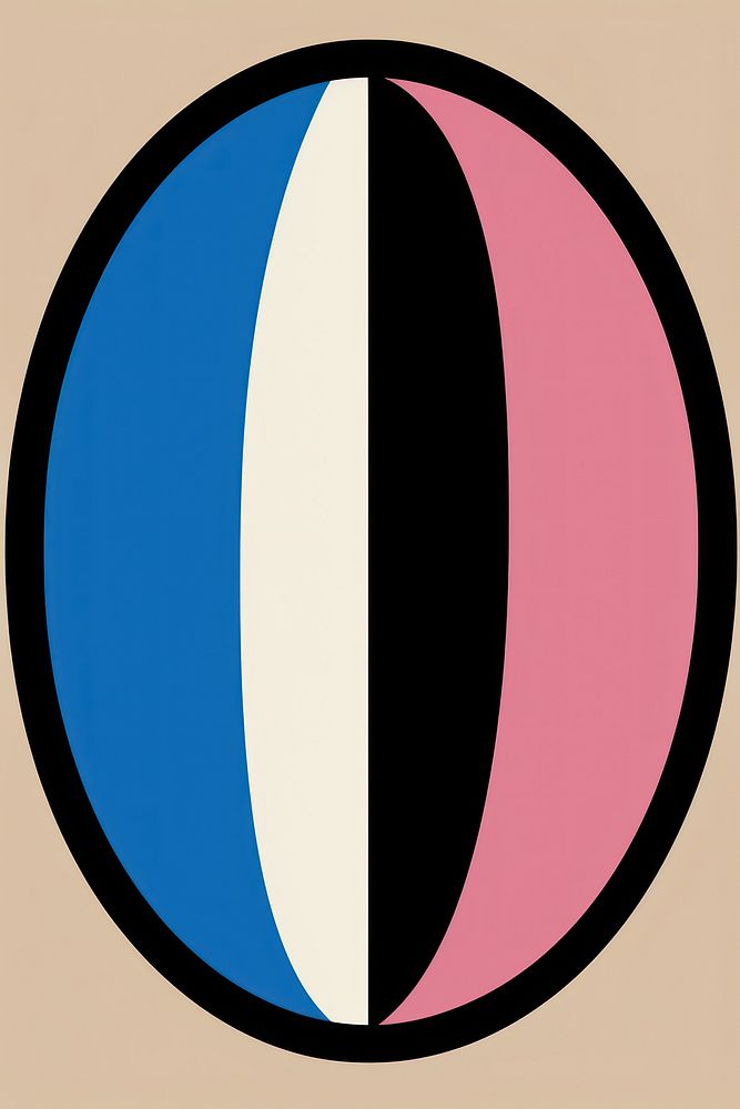 A flat illustration of A coffee bean symbol cross logo.