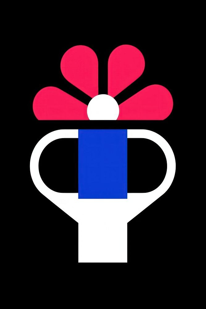 A flat illustration of A vase of a flower astronomy outdoors symbol.